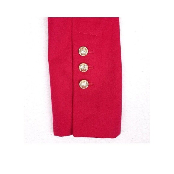 Guess Los Angeles Hot Pink Wool Blend Pea Coat Gold Buttons Feminine Cut SZ S - Picture 8 of 8